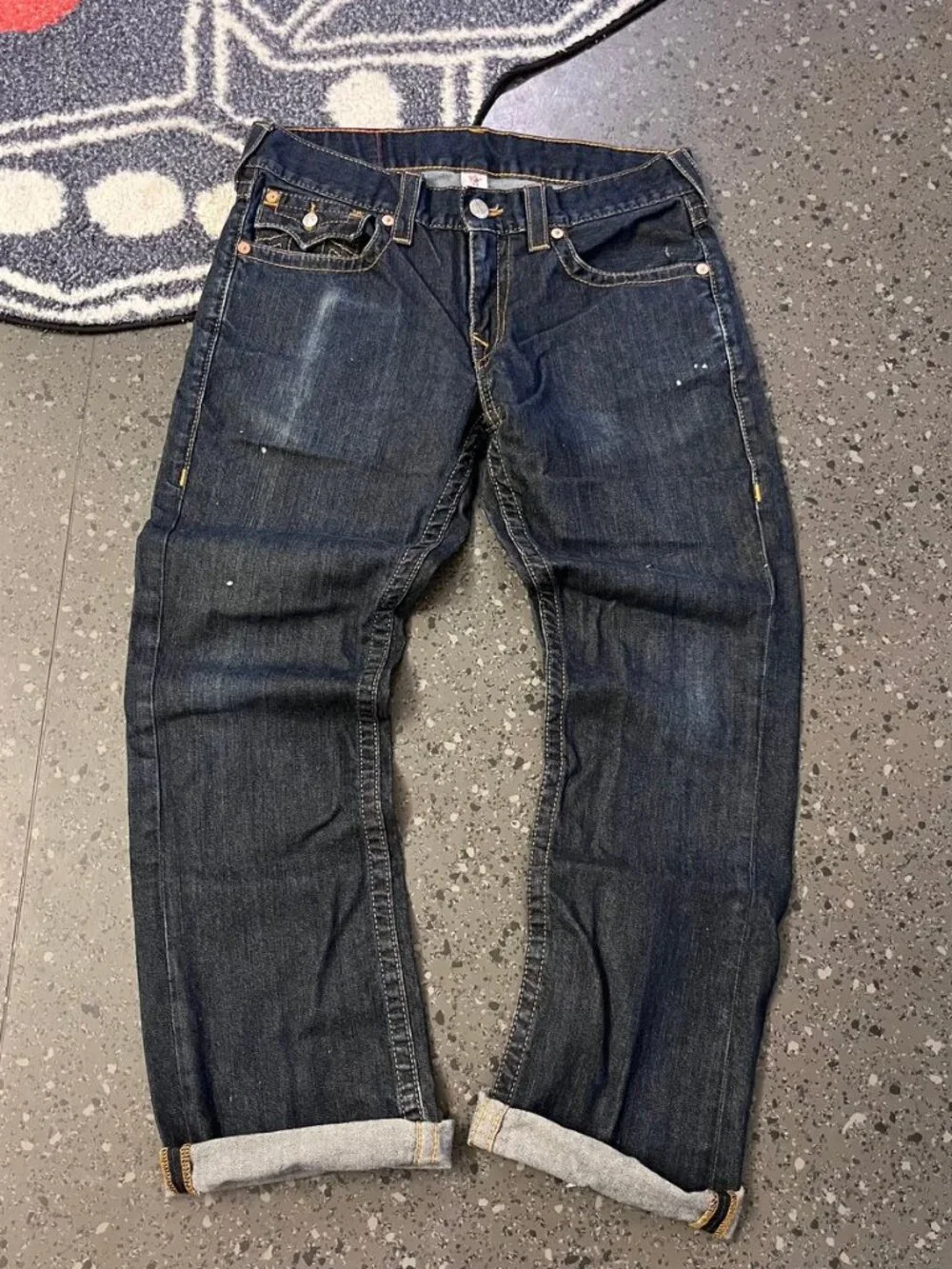 True Religion Dark Denim Jeansraw denim